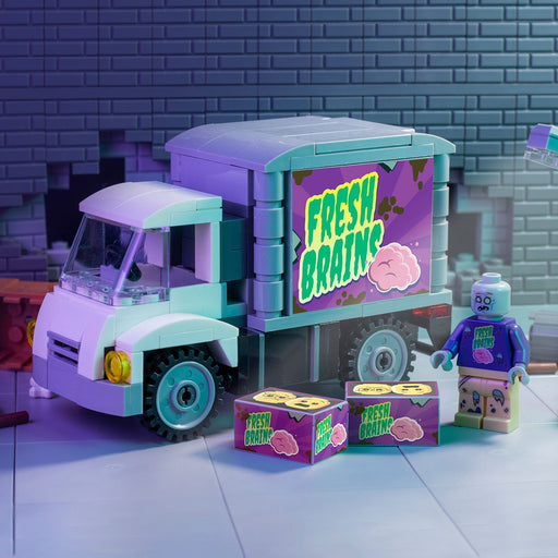 Fresh Brains Zombie Delivery Truck w/ Custom Minifig made using LEGO parts (LEGO) - Premium LEGO Kit - Just $59.99! Shop now at Retro Gaming of Denver
