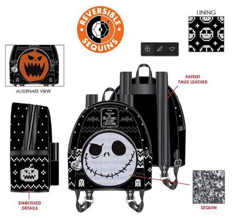 Disney Loungefly Nightmare Before Christmas Sequin Jack Mini Backpack - for just $79.99! 