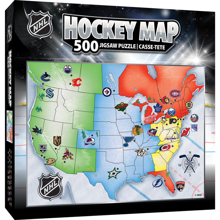 NHL - League Map 500 Piece Jigsaw Puzzle - for just $16.99! 