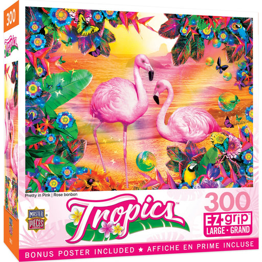 Tropics - Pretty in Pink 300 Piece EZ Grip Jigsaw Puzzle - Premium 300 Piece - Just $14.99! Shop now at Retro Gaming of Denver