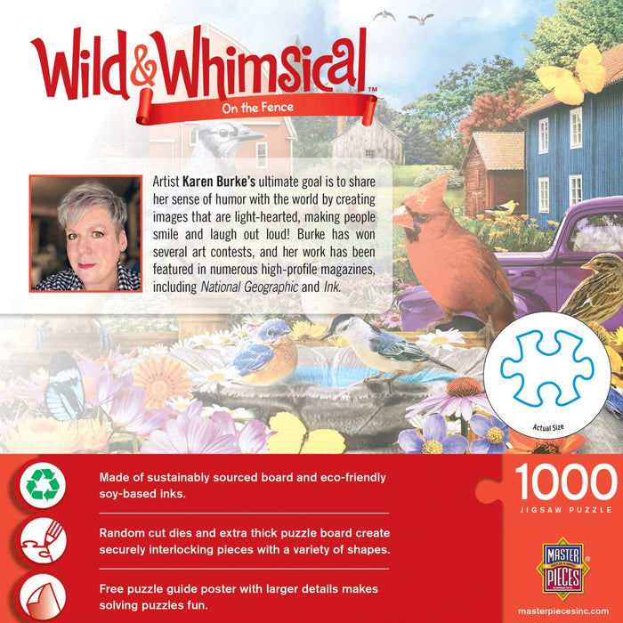 Wild & Whimsical - On The Fence 1000 Piece Jigsaw Puzzle - for just $9.99! 