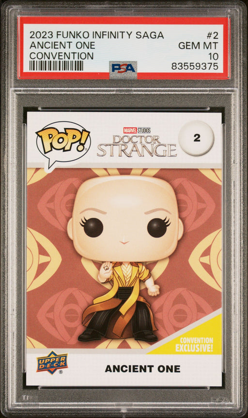 2023 UPPER DECK FUNKO POP MARVEL  ANCIENT ONE CONVENTION #2  PSA 10 - for just $54! 