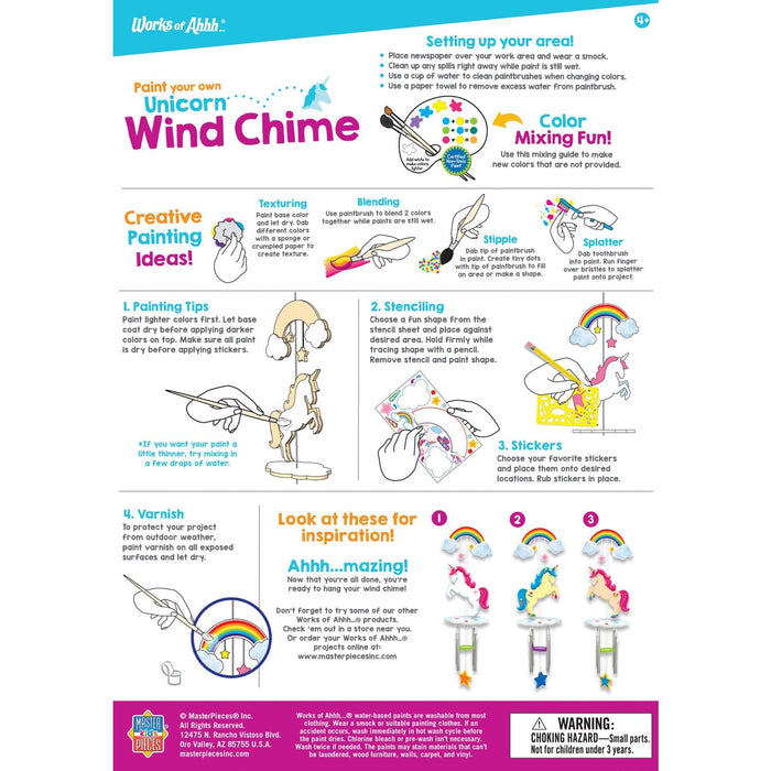 Unicorn Wind Chime Wood Craft & Paint Kit - for just $19.99! 