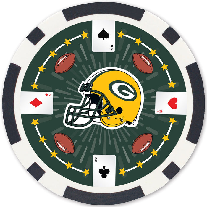 Green Bay Packers 100 Piece Poker Chips - Just $29.99! Shop now at Retro Gaming of Denver