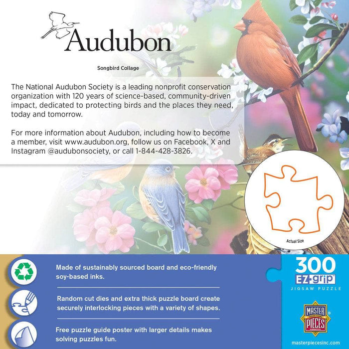 Audubon - Songbird Collage 300 Piece EZ Grip Jigsaw Puzzle - for just $14.99! 