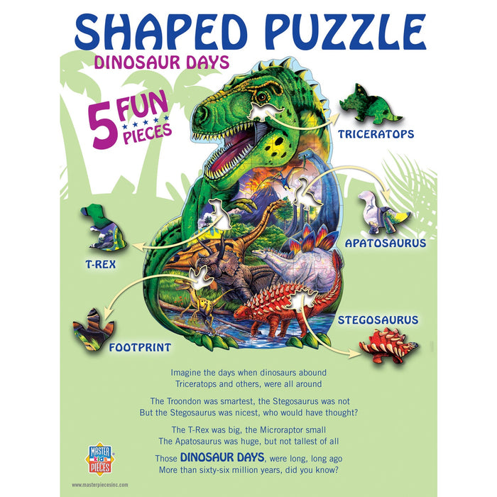 Dinosaur Days - 100 Piece Shaped Jigsaw Puzzle - Just $12.99! Shop now at Retro Gaming of Denver