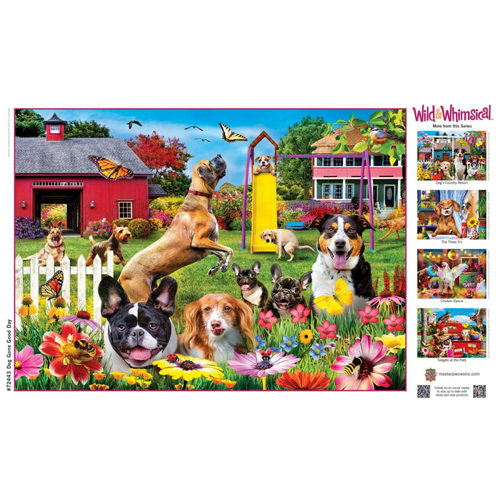 Wild & Whimsical - Dog Gone Good Day 1000 Piece Jigsaw Puzzle - for just $12.99! 