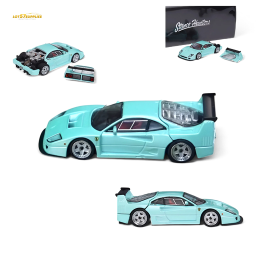 Stance Hunters Ferrari F40 LM Light Aqua Green 1:64 - for just $44.99! 