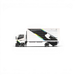 MicroTurbo HINO 300 Custom Box Truck White - Black Livery 1:64 - for just $44.99! 