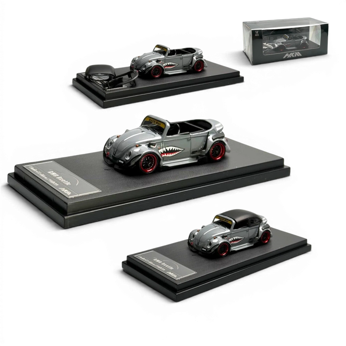 HKM Model VW Beetle Convertible Grey Shark Mouth 1:64 - for just $34.99! 