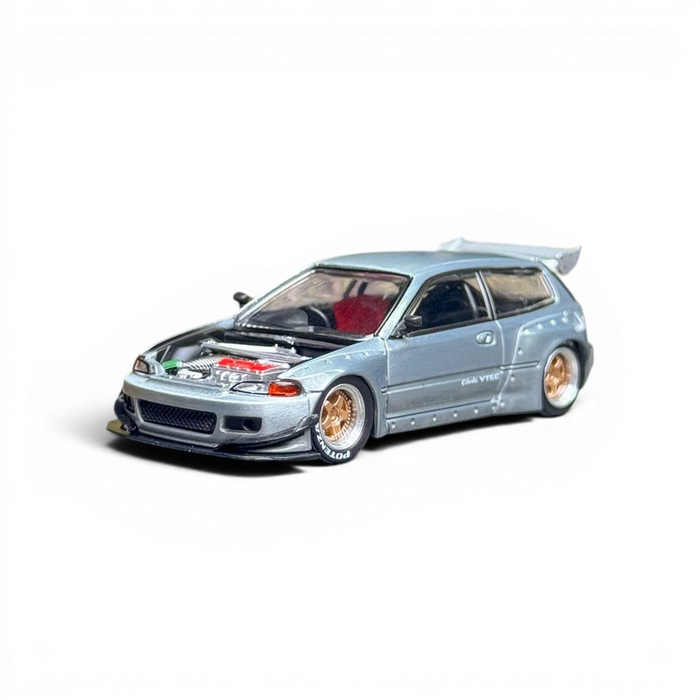 Pop Race Honda Civic EG6 Raw Metal 1:64 - for just $28.99! 