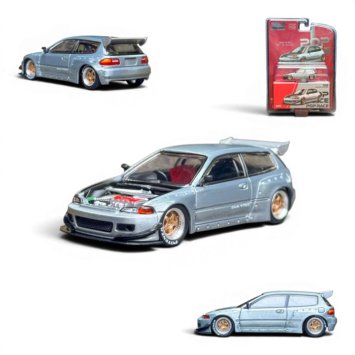 Pop Race Honda Civic EG6 Raw Metal 1:64 - for just $28.99! 