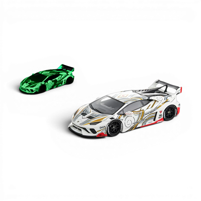 Flame Lamborghini Huracan GT LP610 White Gray - Glow in dark 1:64 - for just $68.99! 
