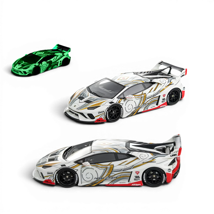 Flame Lamborghini Huracan GT LP610 White Gray - Glow in dark 1:64 - for just $68.99! 