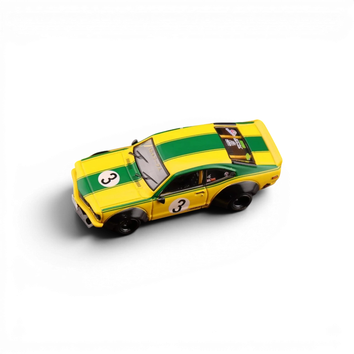 Inno64 Mazda RX-3 Savanna LBWK Yellow Green #3 1:64 - for just $29.99! 