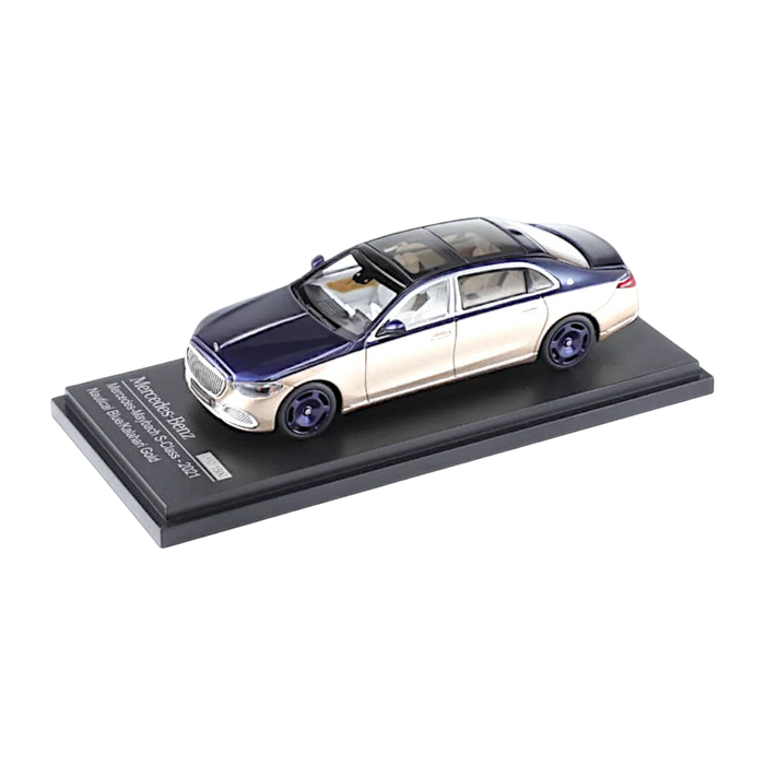 AR BOX 2021 Mercedes-Benz Maybach W223 Blue-Gold 1:64 - for just $39.99! 