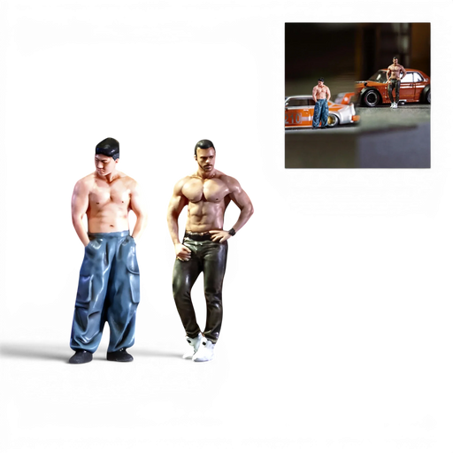 EHC Model Muscle Man Duo Resin Figure Set 1:64 - for just $49.99! 