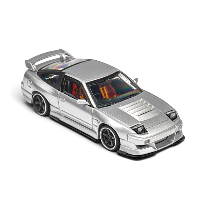 MicroTurbo Nissan 180SX Miyabi Metallic Silver 1:64 - for just $51.99! 