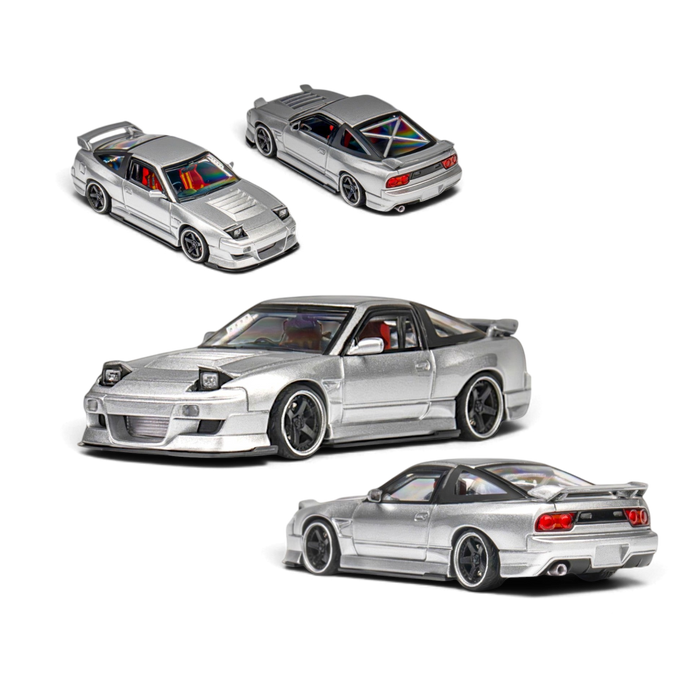 MicroTurbo Nissan 180SX Miyabi Metallic Silver 1:64 - for just $51.99! 