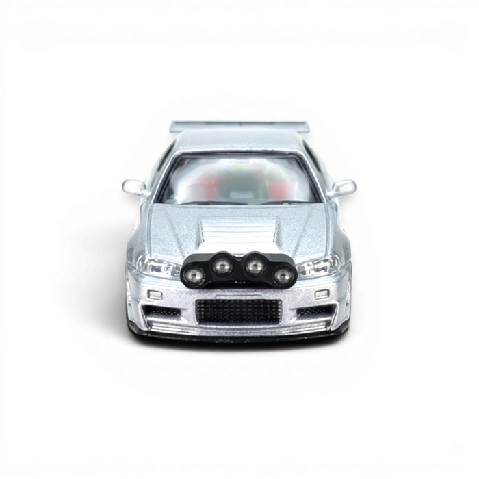 Street Weapon Nissan R34 GT-R Silver Snow Drift 1:64 - for just $34.99! 