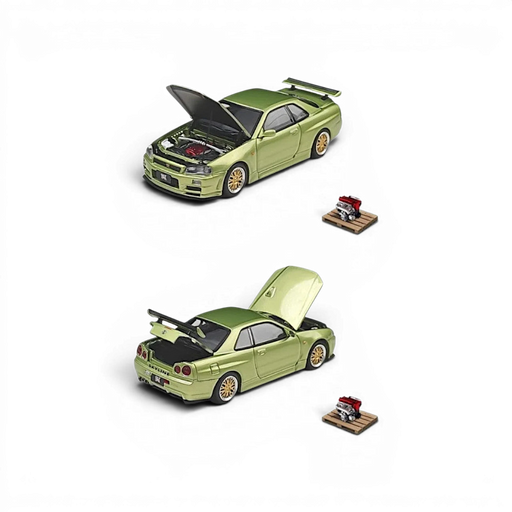 Cool ART Nissan Skyline GT-R R34 Jade Green 1:64 - for just $37.99! 
