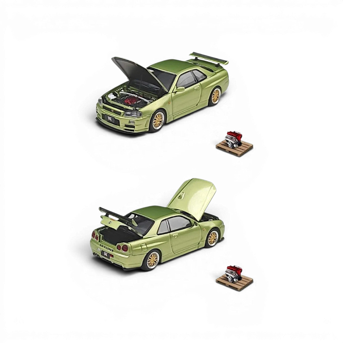 Cool ART Nissan Skyline GT-R R34 Jade Green 1:64 - for just $37.99! 