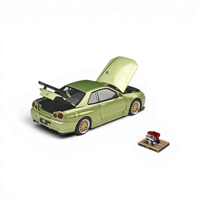 Cool ART Nissan Skyline GT-R R34 Jade Green 1:64 - for just $37.99! 