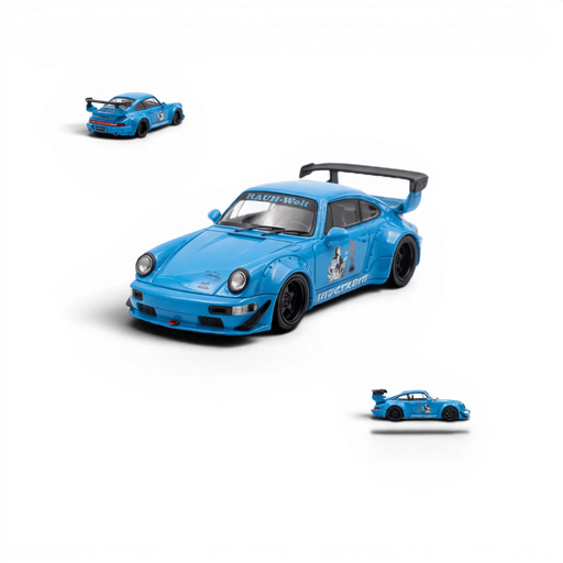 Mini Station Porsche 911 964 RWB HIDEYOSHI blue 1:64 - for just $34.99! 