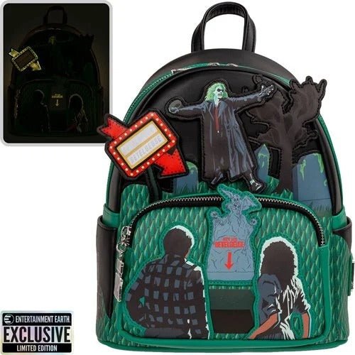 Loungefly Beetlejuice Graveyard Glow-in-the-Dark Mini-Backpack - Entertainment Earth Exclusive - for just $74.99! 