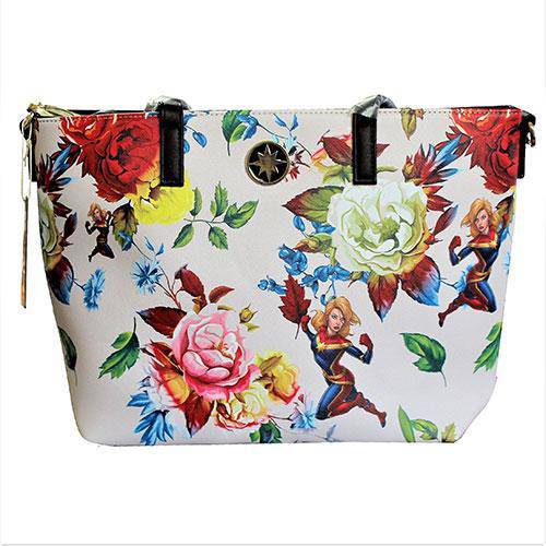 Loungefly Captain Marvel Floral Tote Purse - Just $77.92! Shop now at Retro Gaming of Denver