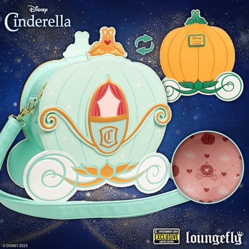 Loungefly Cinderella Reversible Pumpkin Carriage Crossbody Purse - Entertainment Earth Exclusive - Just $69.99! Shop now at Retro Gaming of Denver