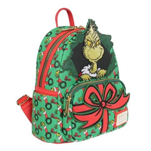 Loungefly How the Grinch Stole Christmas Grinch Christmas Present Mini-Backpack - Entertainment Earth Exclusive - for just $81.99! 