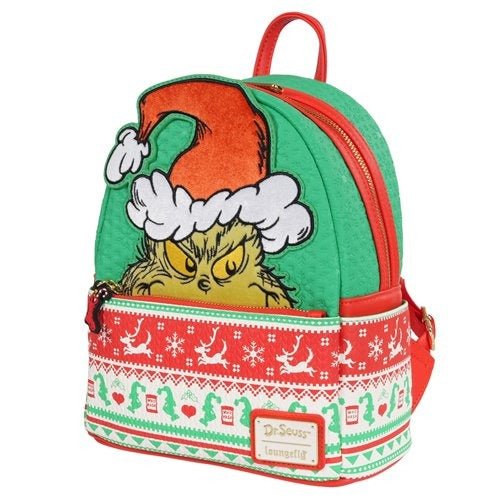 Loungefly How the Grinch Stole Christmas Grinch Christmas Sweater Mini-Backpack - Entertainment Earth Exclusive - for just $81.99! 