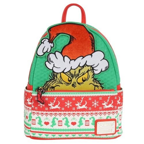 Loungefly How the Grinch Stole Christmas Grinch Christmas Sweater Mini-Backpack - Entertainment Earth Exclusive - for just $81.99! 
