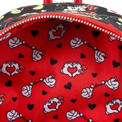 Loungefly Mickey Mouse and Minnie Mouse Heart Hands Mini-Backpack - Just $75! Shop now at Retro Gaming of Denver