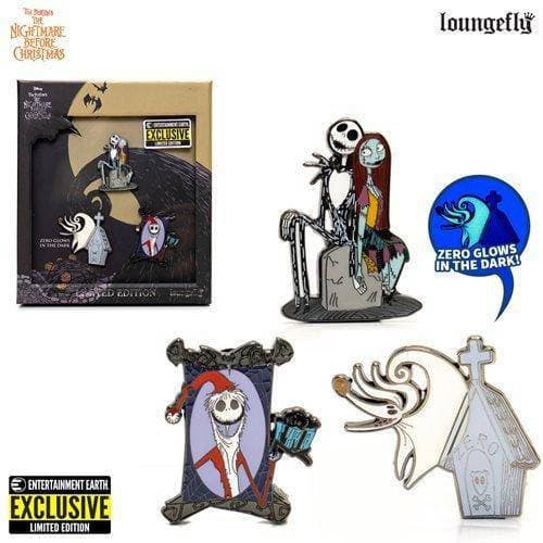 Loungefly Nightmare Before Christmas 3-Piece Pin Set - Entertainment Earth Exclusive - Just $24.99! Shop now at Retro Gaming of Denver