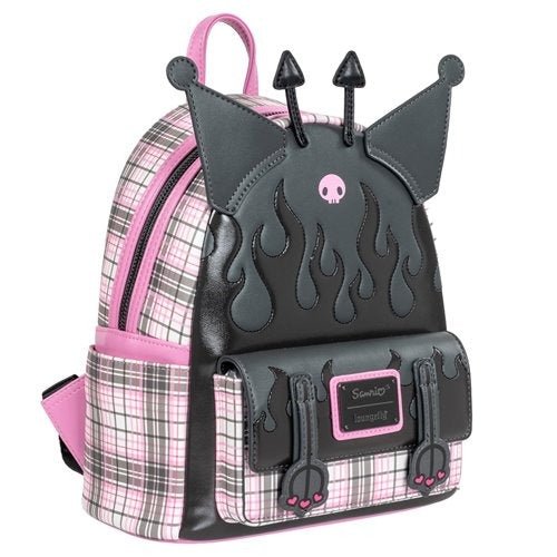 Loungefly Sanrio Kuromi Flames and Plaid Mini-Backpack - Entertainment Earth Exclusive - for just $81.99! 