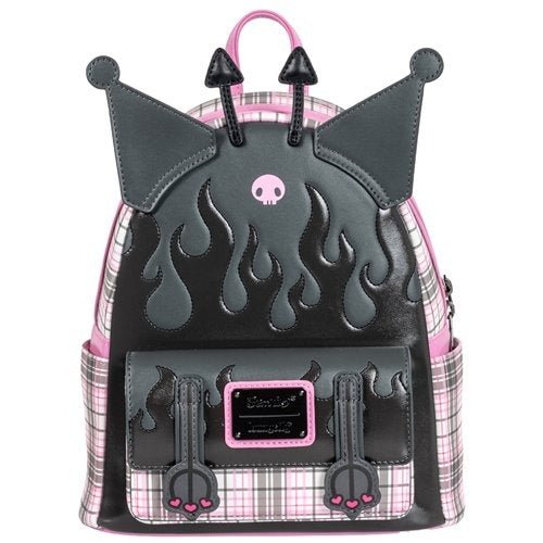 Loungefly Sanrio Kuromi Flames and Plaid Mini-Backpack - Entertainment Earth Exclusive - for just $81.99! 