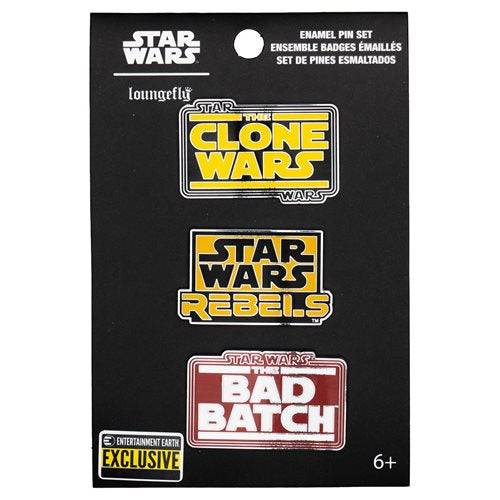 Loungefly Star Wars Animated Series Enamel Pin 3-Pack - Entertainment Earth Exclusive - for just $20.19! 