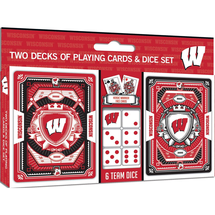 Wisconsin Badgers - 2-Pack Playing Cards & Dice Set - for just $19.99! 