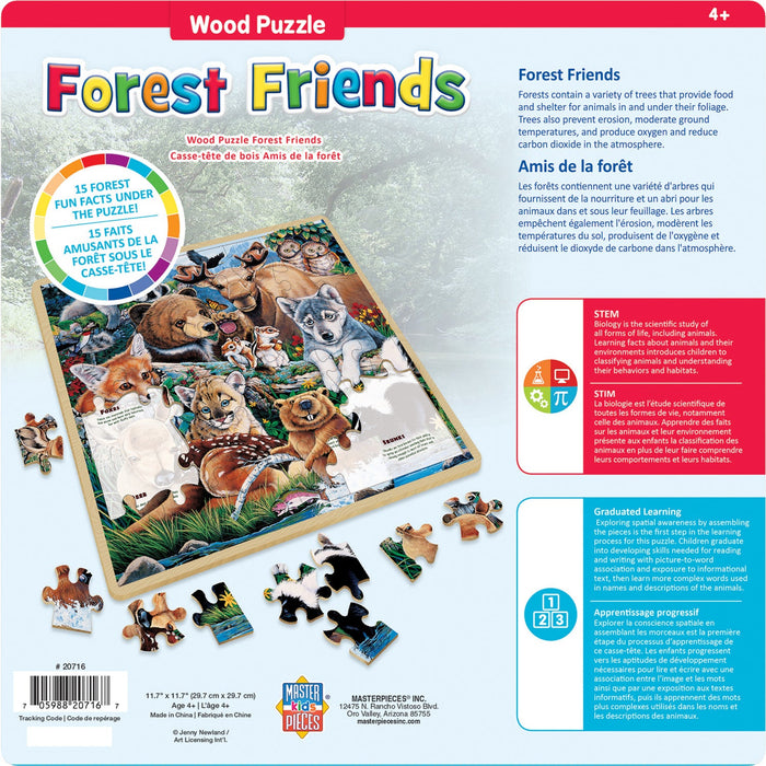 Wood Fun Facts - Forest Friends 48 Piece Wood Jigsaw Puzzle - Just $12.99! Shop now at Retro Gaming of Denver