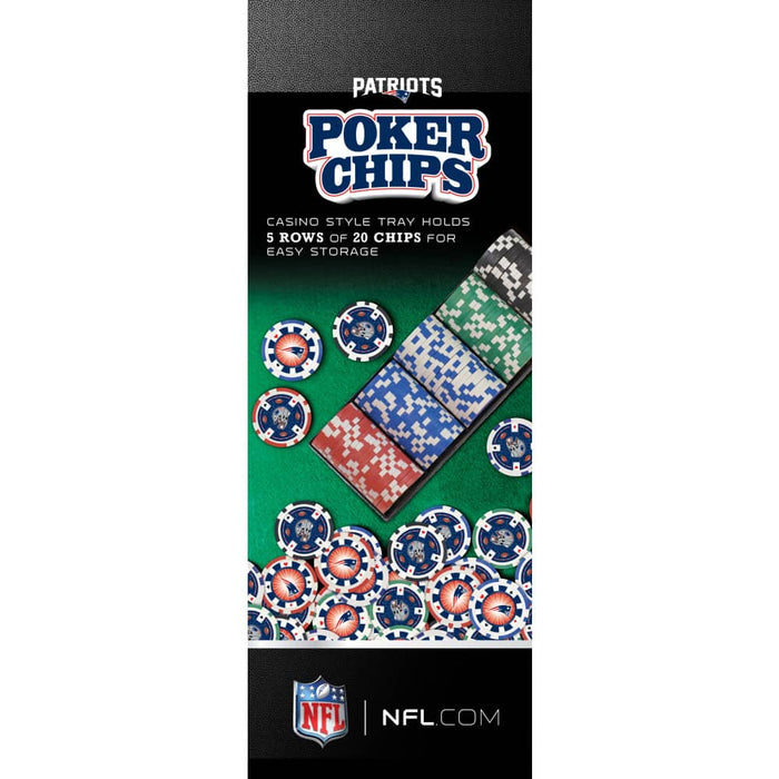 New England Patriots 100 Piece Poker Chips - for just $29.99! 