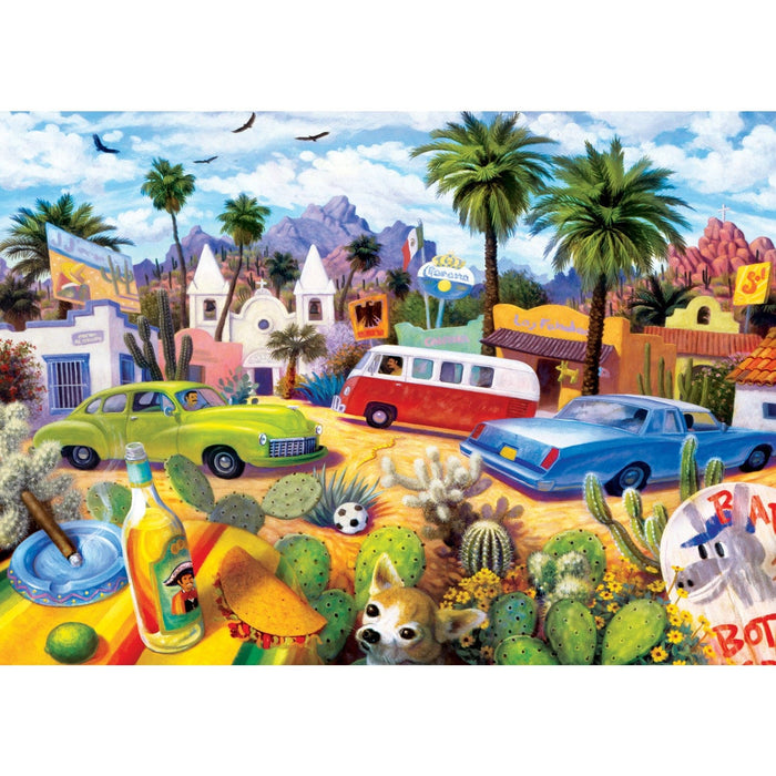 Roadsides of the Southwest - Other Side of the Border 500 Piece Jigsaw Puzzle - for just $14.99! 