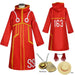 Luffy Egghead Island Cosplay – One Piece 163 Red Robe & Straw Hat Set - for just $14.95! 