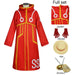 Luffy Egghead Island Cosplay – One Piece 163 Red Robe & Straw Hat Set - for just $14.95! 