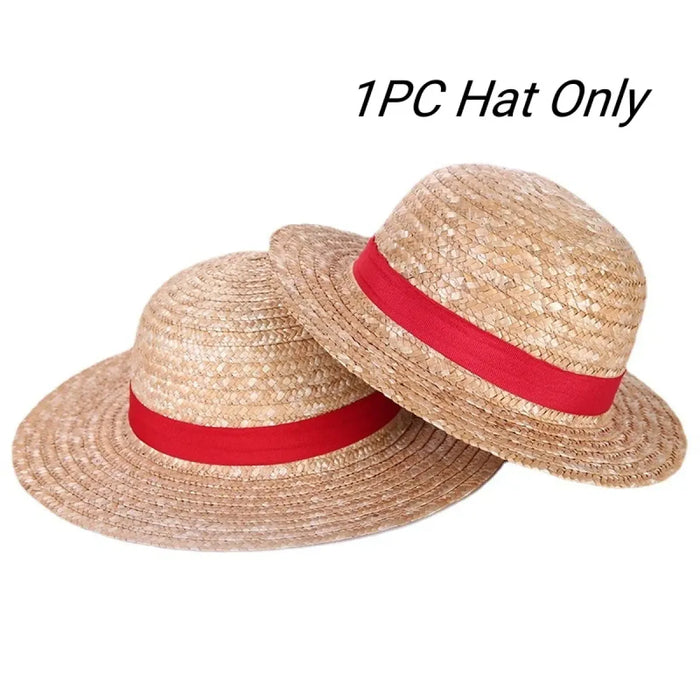 Luffy Egghead Island Cosplay – One Piece 163 Red Robe & Straw Hat Set - for just $14.95! 