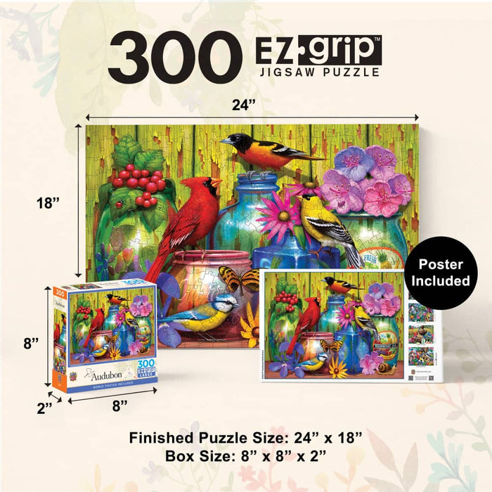 Audubon - Feathered Reflections 300 Piece EZ Grip Jigsaw Puzzle - for just $14.99! 