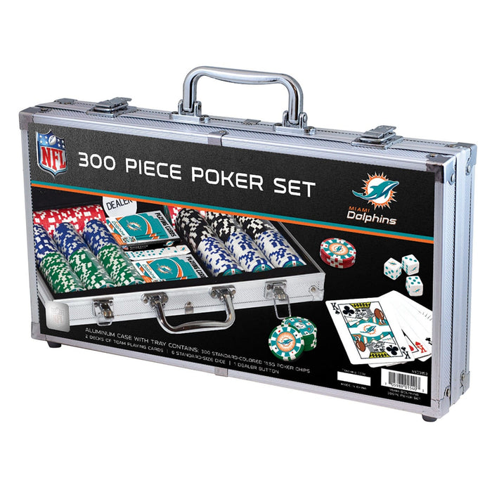 Miami Dolphins 300 Piece Poker Set - for just $124.99! 