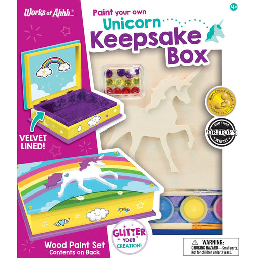 Unicorn Keepsake Box Wood Craft & Paint Kit - for just $19.99! 