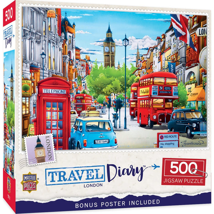 Travel Diary - London 500 Piece Jigsaw Puzzle - for just $14.99! 